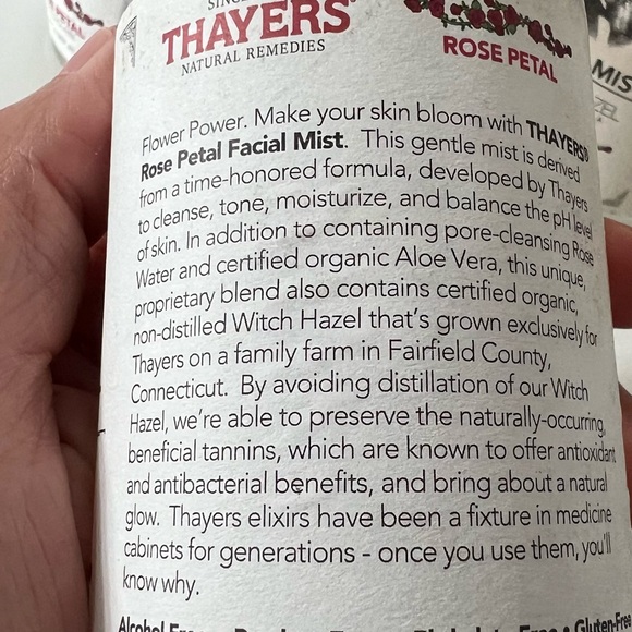 5X THAYERS Rose Petal Alcohol-Free Witch Hazel Facial Mist Aloe Vera Skin Care - Picture 4 of 6